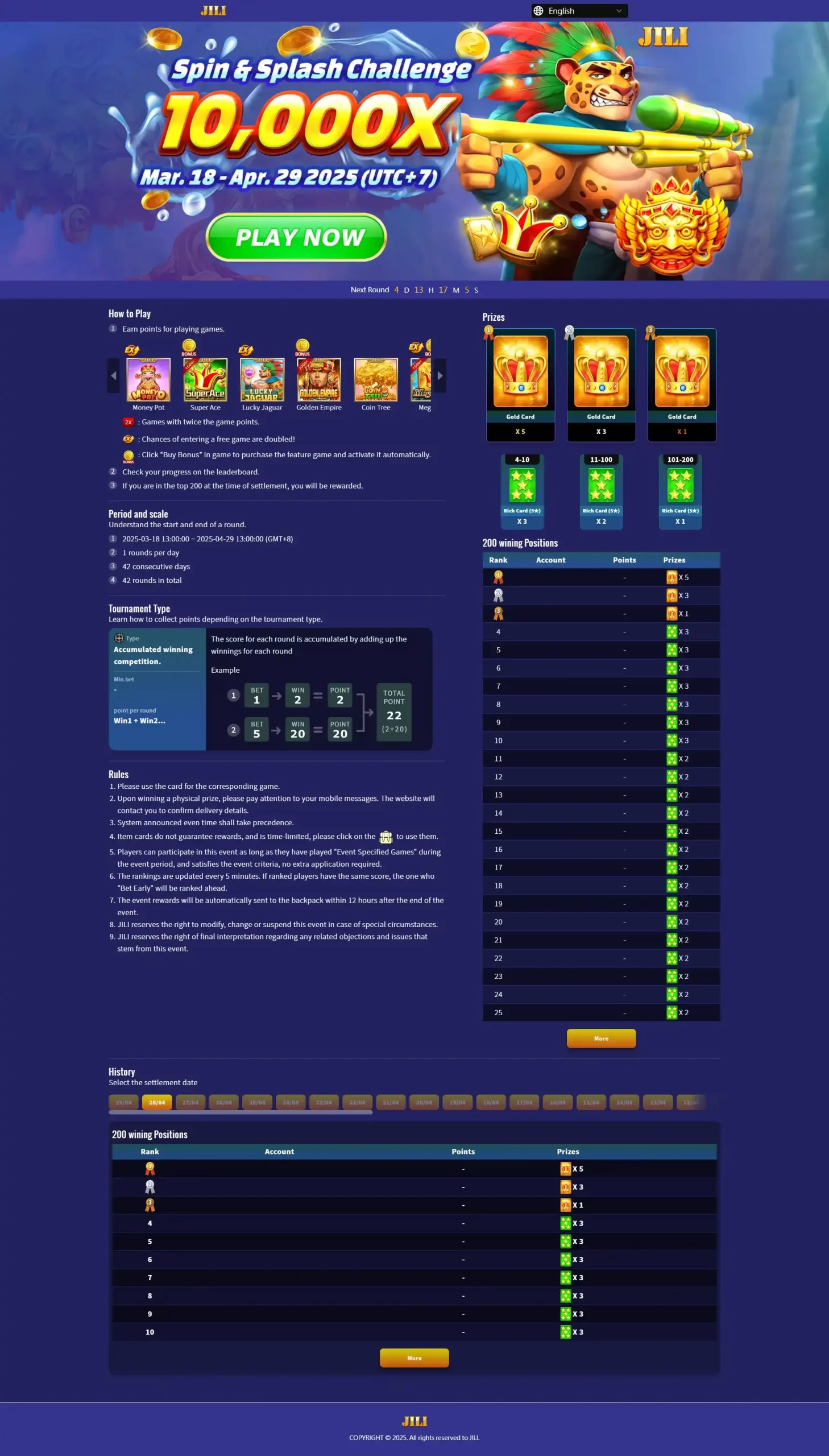 【JILI】Super Tournaments